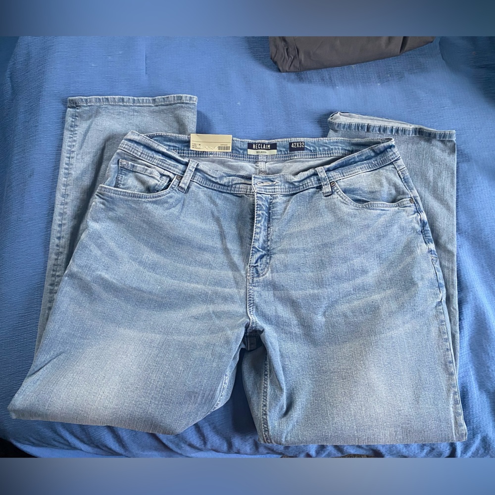 Reclaimed Light Blue Relaxed Jeans